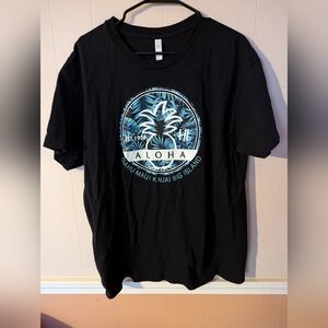Hawaii Aloha Maui Kauai Kon Hilo Hawaiian Mens Large Short Sleeve T-Shirt Black